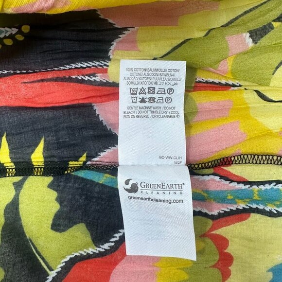 Rare Boden Empire Maxi Kaftan Layering Dress 8P Paradise Parrot Semi-Sheer Boho - Picture 14 of 16